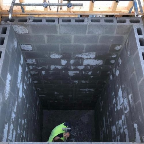 Lift Shaft built from blocks Lift Shaft built from blocks